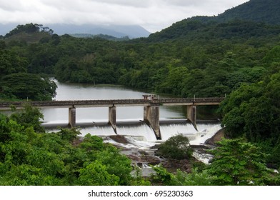 spillway thenmala dam overflowing  kollam kerala india