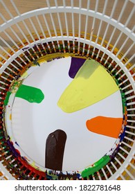 Spin Art Using A Salad Spinner