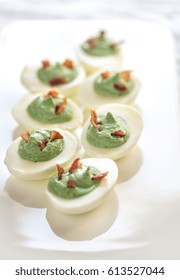 Spinach And Bacon Deviled Eggs