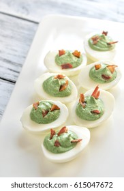 Spinach And Bacon Deviled Eggs