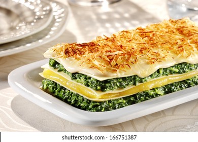 Spinach Lasagna On The Table