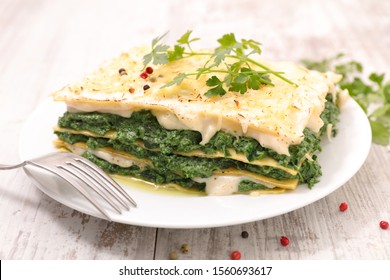 Spinach Lasagne With Cream And Cheese