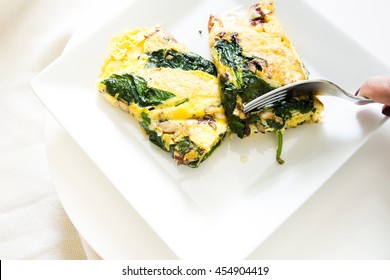 Spinach And Mushroom Omelette