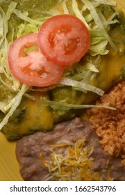 Spinach-cheese Enchiladas Dish Close Up