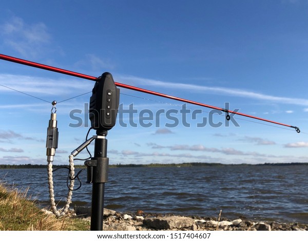 Spinning Reel Against Blue Sky Fishing Stock Photo Edit Now 1517404607