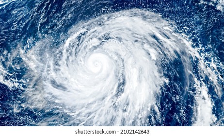 Spinning Super Typhoon Hagibis Aerial View Background Photo, Pacific Ocean, Category 5 Storm Top View Photo, Northern Mariana Islands, 16:9 Ratio Wallpaper. Elements Of This Image Furnished By NASA