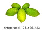 Spiny gourd top view isolated in white background