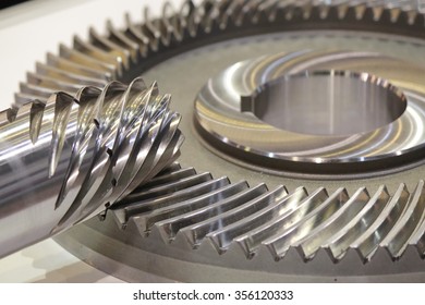 Spiral Bevel Gear Shaft In The Industrial Working