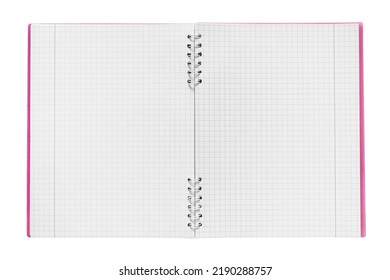 Spiral Bound Blank Lined Notebook Isolated On White Background