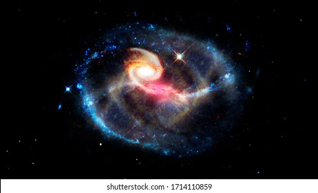 Spiral galaxies and nebula in deep space. Elements of this image furnished by NASA. - Powered by Shutterstock