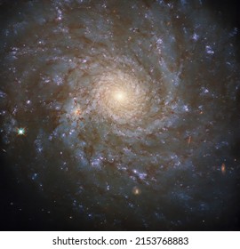 Spiral Galaxy NGC 4571 in the constellation of Virgo. Elements of this picture furnished by NASA