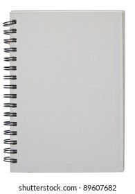 Spiral Gray Notebook Isolated On White Stock Photo 89607682 | Shutterstock