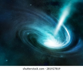 spiral nebula and light ray in deep space - Powered by Shutterstock