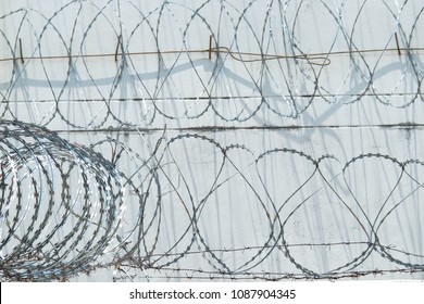 Spiral Razor Wire Fence Barbed Wire Stock Photo (Edit Now) 1087904345