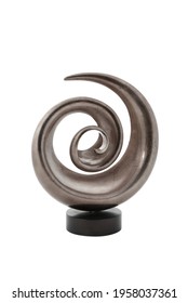 Spiral shape modern vase isolated white background