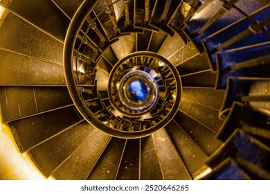 spiral staircase golden spiral in UK, London - Powered by Shutterstock