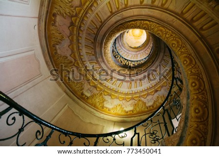 Spiral staircase in Melk abbey, Austria