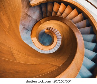 Spiral staircase Wooden texture Architecture details Abstract Background