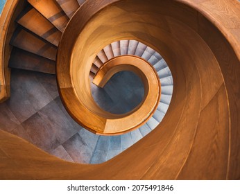 Spiral Staircase Wooden Texture Architecture Details Abstract Background