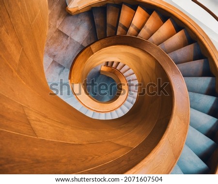 Spiral staircase Wooden texture Architecture details Abstract Background