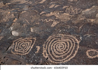 Spiral Symbol At Anasazi Ridge Petroglyphs Near St. George, UT