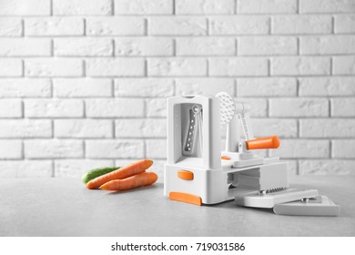 Spiral Vegetable Slicer On Table