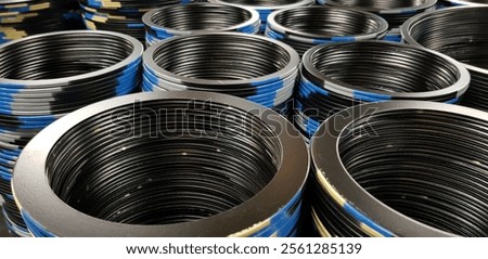 Spiral Wound Gasket basic type graphite filler with color coding, close-up