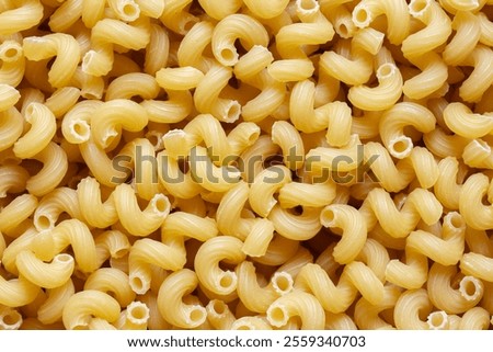 Spirali dried pasta background backdrop. Italian food ingredients concept.