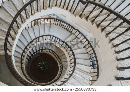 A spiralling staircase showing the steps of grow