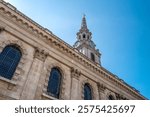 The spire and exterior of the St Martin