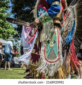 Spirit of the Drum Traditional and Educational Powwow, Smiths Falls, Ontario, Canada, 11-12 June 2022 - Beautiful Beadwork on Regalia - Shutterstock ID 2168920981