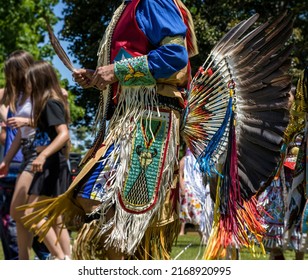 Spirit of the Drum Traditional and Educational Powwow, Smiths Falls, Ontario, Canada, 11-12 June 2022 - Beadwork of Regalia - Shutterstock ID 2168920995