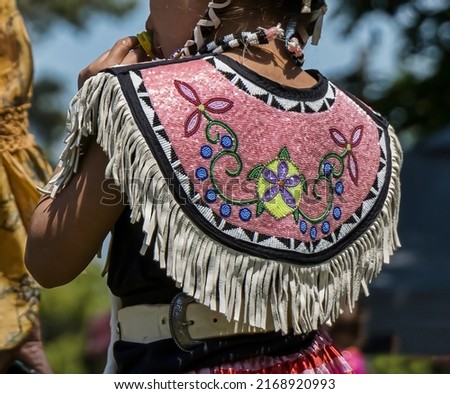 Spirit of the Drum Traditional and Educational Powwow, Smiths Falls, Ontario, Canada, 11-12 June 2022 - Beautifully Embroidered Ladies Yoke