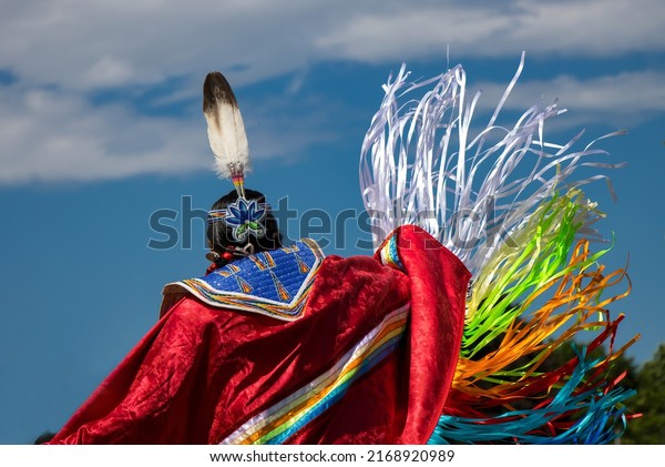 Spirit of\
the Drum Traditional and Educational Powwow, Smiths Falls, Ontario,\
Canada, 11-12 June 2022 - Shawl\
Dancer