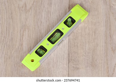 Spirit Level On A Table - Top View