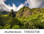 The spiritual Iao Valley on the tropical Island of Maui, Hawaii.