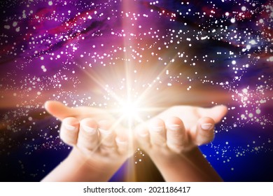 Spiritual Psychic Heal Energy. Reiki Field Light