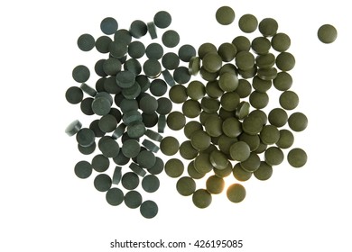 Spirulin And Chlorella Food Supplements Tablets