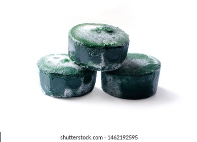 Spirulina Algae Ice Isolated On White Background