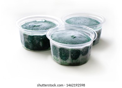 Spirulina Algae Ice Isolated On White Background