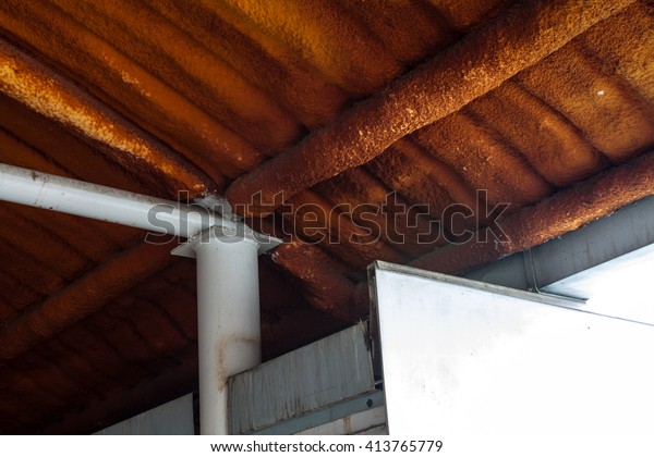 Spit Pu Foam Insulation Polyurethane Under Stock Photo Edit