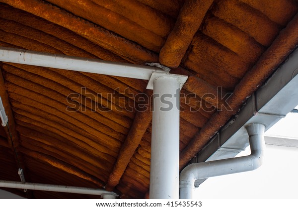 Spit Pu Foam Insulation Polyurethane Under Stock Photo Edit