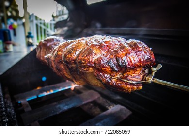 A Spit Roast In Action.
