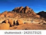 Spitzkoppe, "Matterhorn of Namibia" - a group of bald granite peaks located between Usakos and Swakopmund in the Namib desert (Namibia)