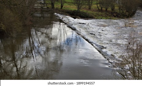 A Splash Of Blue Sky In The Mad River. 