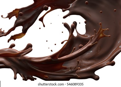 Splashing Whirl Chocolate Liquid Design Uses Stock Vector (Royalty Free ...