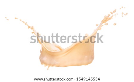 A splash of coffee with milk. Crown splash