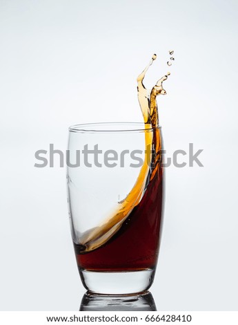 Similar – Image, Stock Photo a small glass of coffee and a white flower on a walnut table