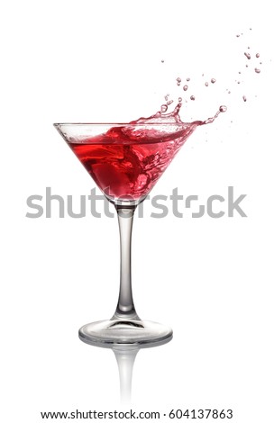 Similar – Image, Stock Photo Transparent pink alcohol cocktail, vodka gin-tonic