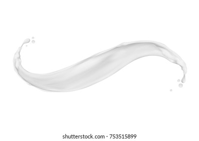 Splash of milk or cream isolated on white background  - Shutterstock ID 753515899